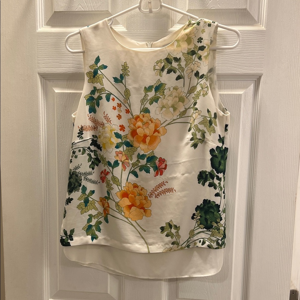 Rose & Olive Floral Sleeveless Blouse